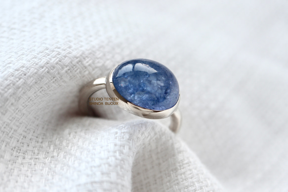 K10WG[青紫のflower tanzanite]ring 1枚目の画像