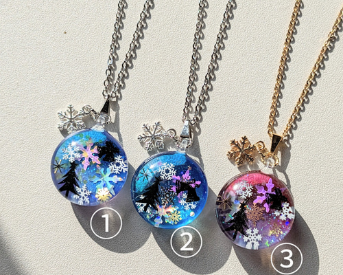 1236】レジン ネックレス ペンダント ハンドメイド