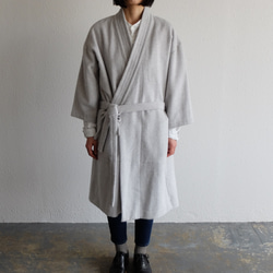 【新款】和服｜Dogi Robe｜Angora Shaggy Light Gray【男女皆宜】 第2張的照片