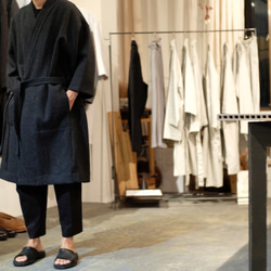 【新款】和服｜Dogi Robe｜Angora Shaggy Light Gray【男女皆宜】 第7張的照片