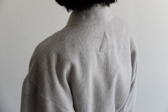 【新款】和服｜Dogi Robe｜Angora Shaggy Light Gray【男女皆宜】 第5張的照片