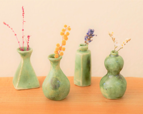 流し釉彩の手作り陶花瓶 822921e50b49503fd5aedc1d9c98c7
