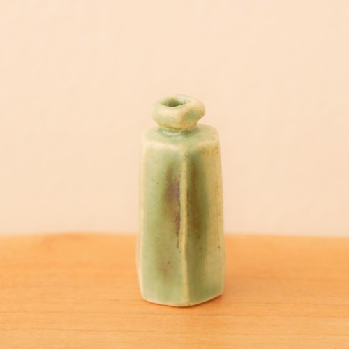 陶器 小さな 花瓶4点セット 若草色】ミニチュア 高さ4.5