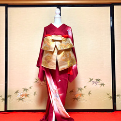 竜宮 十 さや花花魁 特長丈俎板帯『八重菊亀甲ニ三追蝶上下対鶴紋』 竜宮 十 さや花花魁 特長丈俎板帯『八重菊亀甲ニ三追蝶上下対鶴紋』