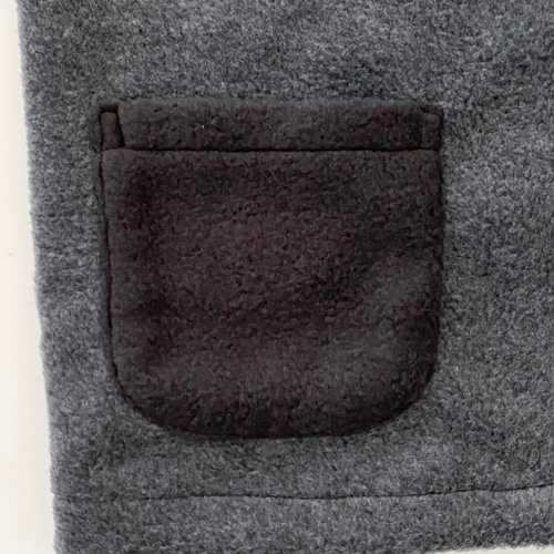 ぬくぬく フリーススモック ダークグレー 80、90、100、110、120サイズ