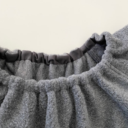 ぬくぬく フリーススモック ダークグレー 80、90、100、110、120サイズ