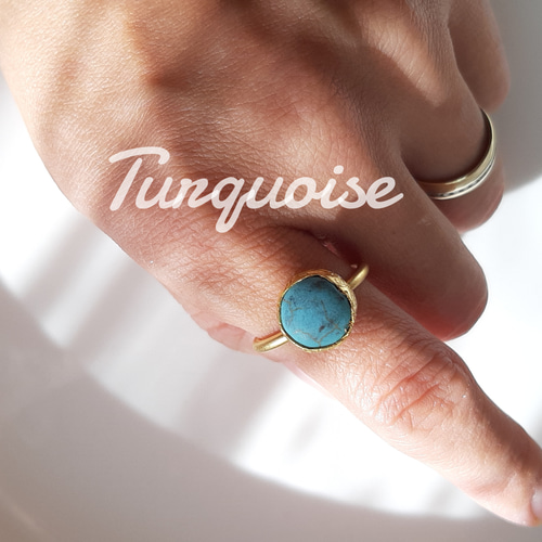 最新作★レアカラー 大「ターコイズ」の世界でひとつの天然石リング New 「ターコイズ」の世界でひとつの天然石リング 最新作☆レア