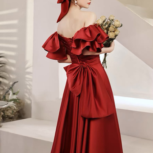 ウェディングドレス イブニング パーティー ロング ドレス ウララ  