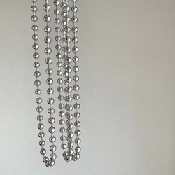 ballchain necklace ／ 金属アレルギー対応 2way ボールチェーンネックレス シルバーネックレス 2枚目の画像
