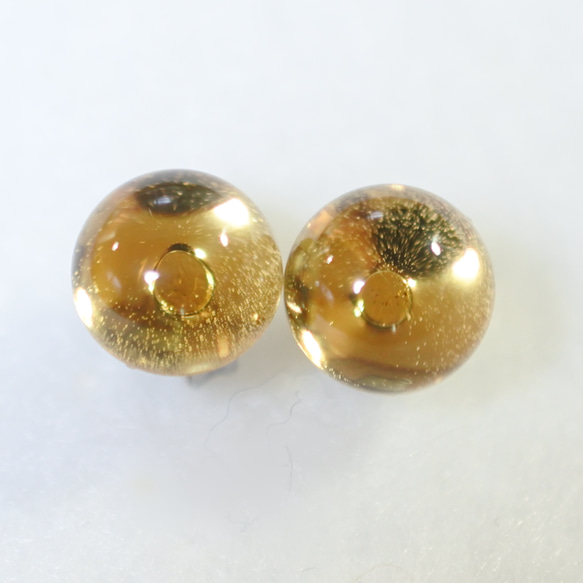 黃水晶耳環（8 毫米，鈦柱） 第1張的照片