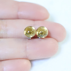 黃水晶耳環（8 毫米，鈦柱） 第3張的照片