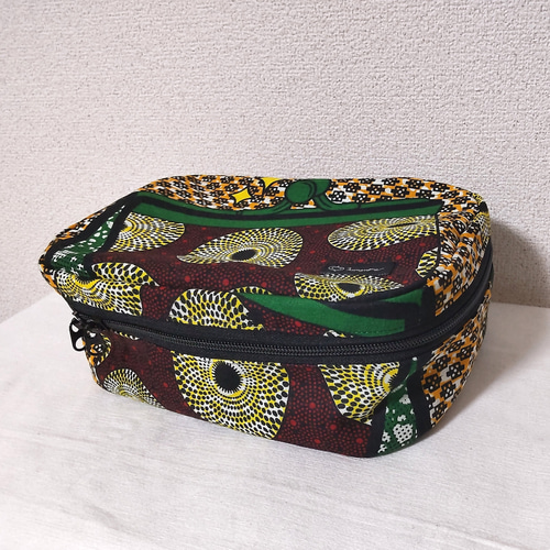 バニティポーチ(M)：アフリカ布 ポーチ Nunonone 通販｜Creema  