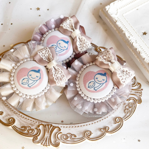 再販多数♡ マタニティロゼット マタニティマーク♡両面仕様で安心