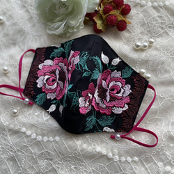 あゆちゃん★White★チュール★薔薇✿刺繍レース★ハンドメイドマスク あゆちゃん様専用☆White☆チュール☆薔薇✿刺繍レース☆ハンドメイド