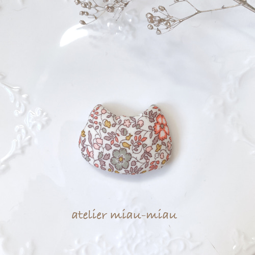 赤チェックねこちゃん♡パッチンピンヘアゴムセット