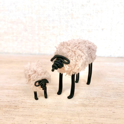 羊(ベージュ）wire&fleece yarn  ワイヤークラフト 3枚目の画像