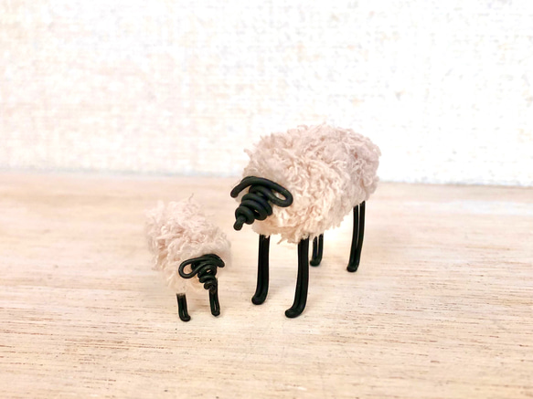 羊(ベージュ）wire&fleece yarn  ワイヤークラフト 3枚目の画像
