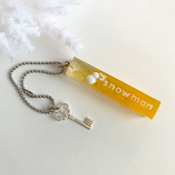 snowman＊ホテルキー キーホルダー YELLOW 2枚目の画像