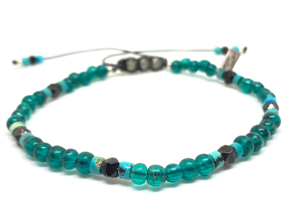 【BG】Oldgrass beads bracelet 〈BG22B0003〉メンズブレスレット 1枚目の画像