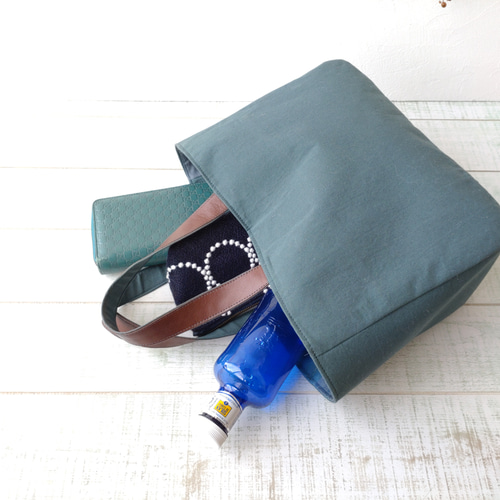 ミナペルホネン シンフォニー[グリーン]とキャンバス トートバッグ