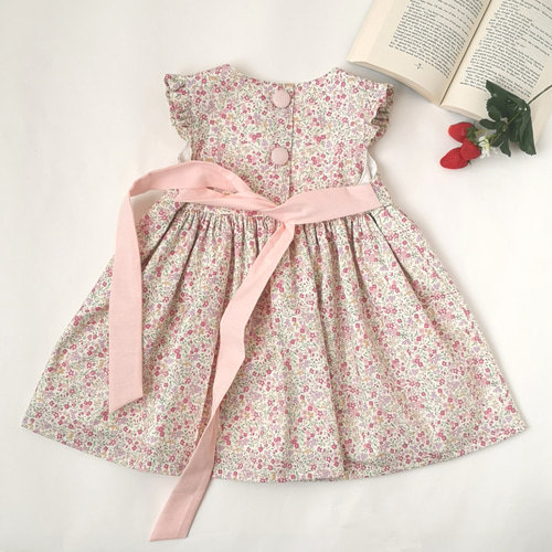 入園入学] 春ピンクの花柄ワンピース 子供服 B-boutique by ankosi
