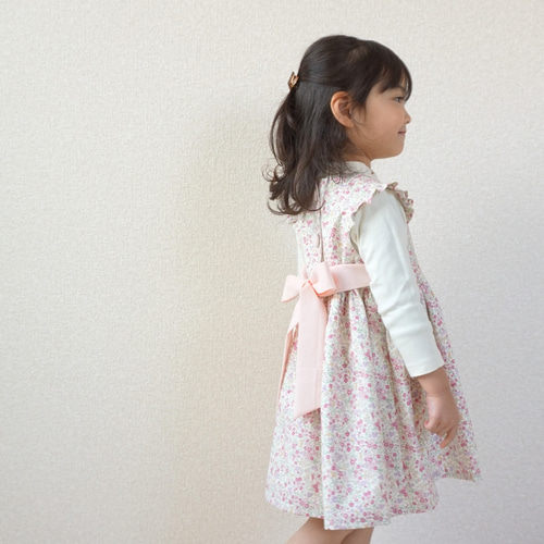 入園入学] 春ピンクの花柄ワンピース 子供服 B-boutique by ankosi