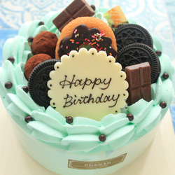 5号】チョコミントフルケーキ 15cm ケーキ おやつのこみちChemin