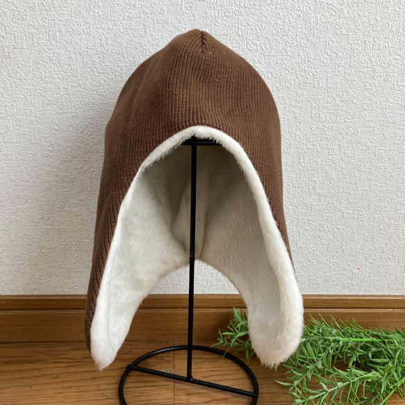 【sale】耳あてニット帽子　52ｃｍ② 2枚目の画像