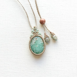 クリソプレーズ・マクラメペンダントff ネックレス・ペンダント LOTUS