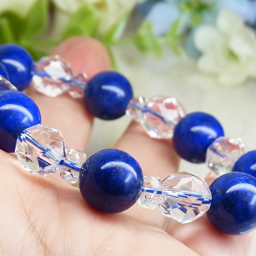 高品質 大粒ラピスラズリ 宝石質スターカット 天然水晶 幸せの呼び込み  