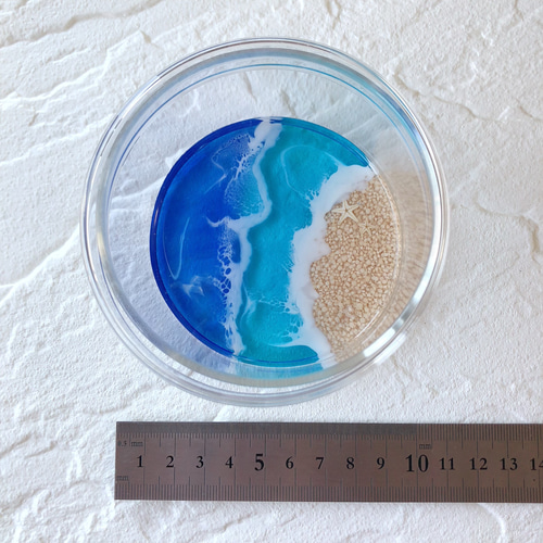 海塗りレジン❤大きめホヌとヒトデのアクセサリートレイ小物置き❤ 海塗りレジン❤大きめホヌとヒトデのアクセサリートレイ小物置き❤