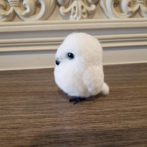 羊毛フェルト フクロウの置物　シロフクロウ Yahoo!オークション - 羊毛フェルト fu-min シロフクロウ
