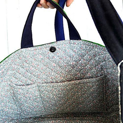 creema限定、ミナペルホネン のflower nest ペタンコトートバッグ