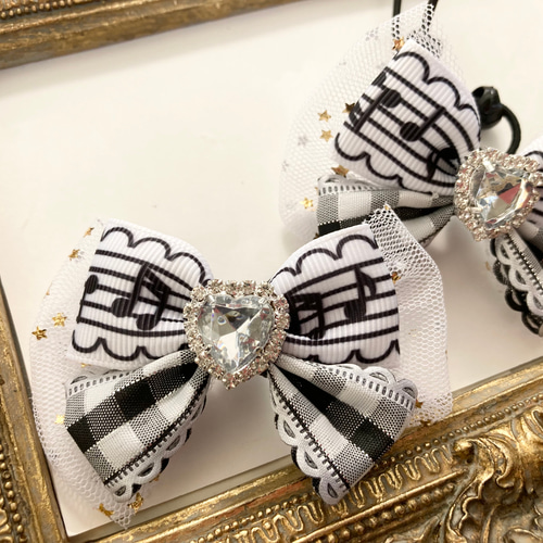 入園入学☆音符リボン♡発表会♡キッズリボン2点セット 雑貨