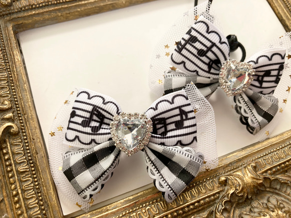 入園入学☆音符リボン♡発表会♡キッズリボン2点セット 雑貨