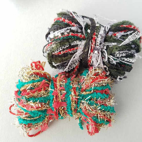 ｢クリスマスハッピーバッグ(15)」引き揃え糸　素材糸　ラッピング 4枚目の画像