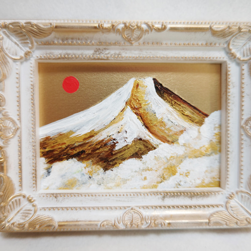 油絵 絵画【黄金富士山】 油絵 絵画【黄金富士山】