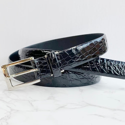 日本製 クロコダイル LLサイズ 30㎜巾 上質 ベルト エキゾチックレザー