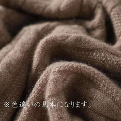 新色 [Lilac Ash] 100% cashmere cable knit 3way large stole♥ 第8張的照片