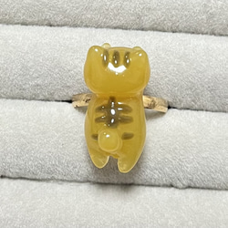 【まりちゃん様】1268天然石　琉球ガラス　菜の花　じゃれ猫　レジン　チャーム 茶トラ猫 スイカチャーム じゃれ猫 ジャンピング猫 琉球ガラス