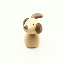 木製干支飾り イヌ(戌) 薄茶耳orこげ茶耳 5枚目の画像