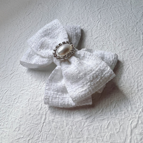 お揃いリボン【1078】 確認ヘアゴムヘアリボン1078ふんわりレース