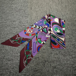 リボンスカーフ525#バッグスカーフ　バッグチャーム 3枚目の画像