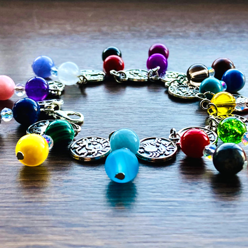 12星座の守護石を使用したミニサイズのチャーム、ストラップ！好きな