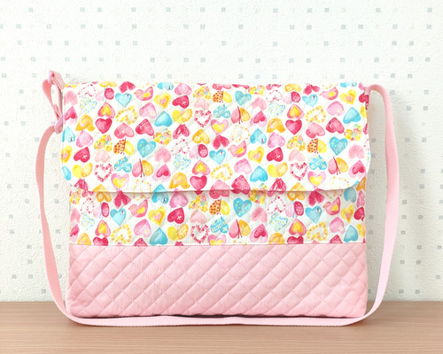 ハンドメイド　図書袋ショルダー　絵本袋ショルダー　入園セット　うさぎ刺繍ヌビ ハンドメイド 図書袋ショルダー 絵本袋ショルダー 入園セット うさぎ