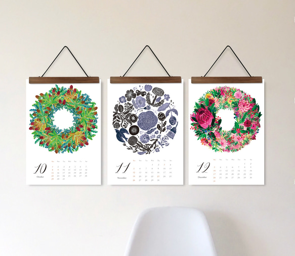 売り切りお値下げ：水彩で描く12ヶ月(バラエティ)【A4/高級特殊紙：使用後は絵画として】 4枚目の画像