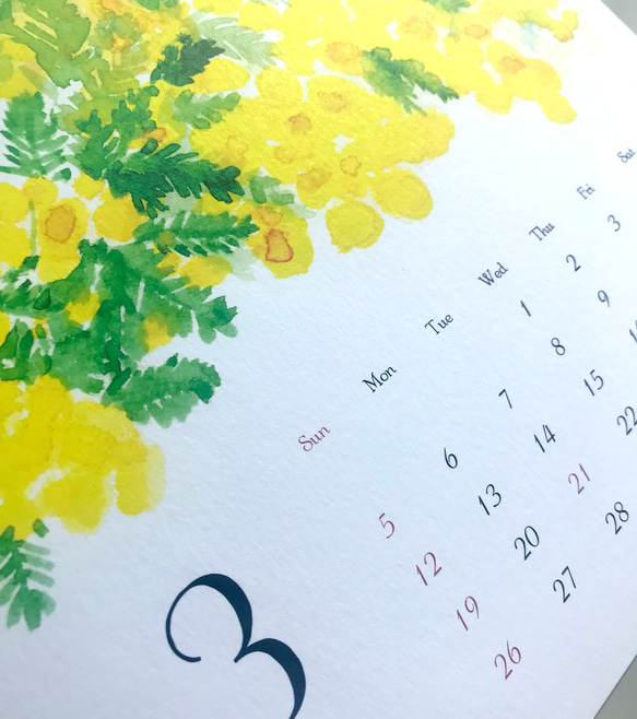 売り切りお値下げ：水彩で描く12ヶ月(バラエティ)【A4/高級特殊紙：使用後は絵画として】 9枚目の画像