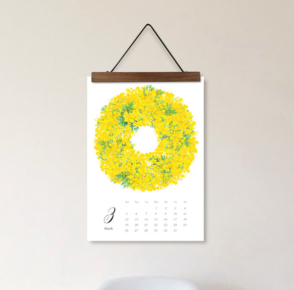 売り切りお値下げ：水彩で描く12ヶ月(バラエティ)【A4/高級特殊紙：使用後は絵画として】 6枚目の画像