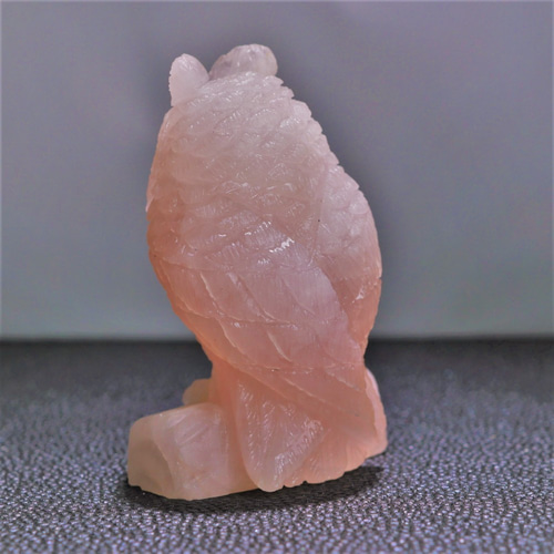 ローズクォーツ フクロウ 彫刻A 【公式通販】
