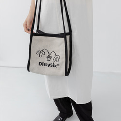 白黒グラフィティ ハイデル ランチバッグ 刺繍 キャンバス ショルダーバッグ 通勤 デート トートバッグ ショッピングバッグ 10枚目の画像
